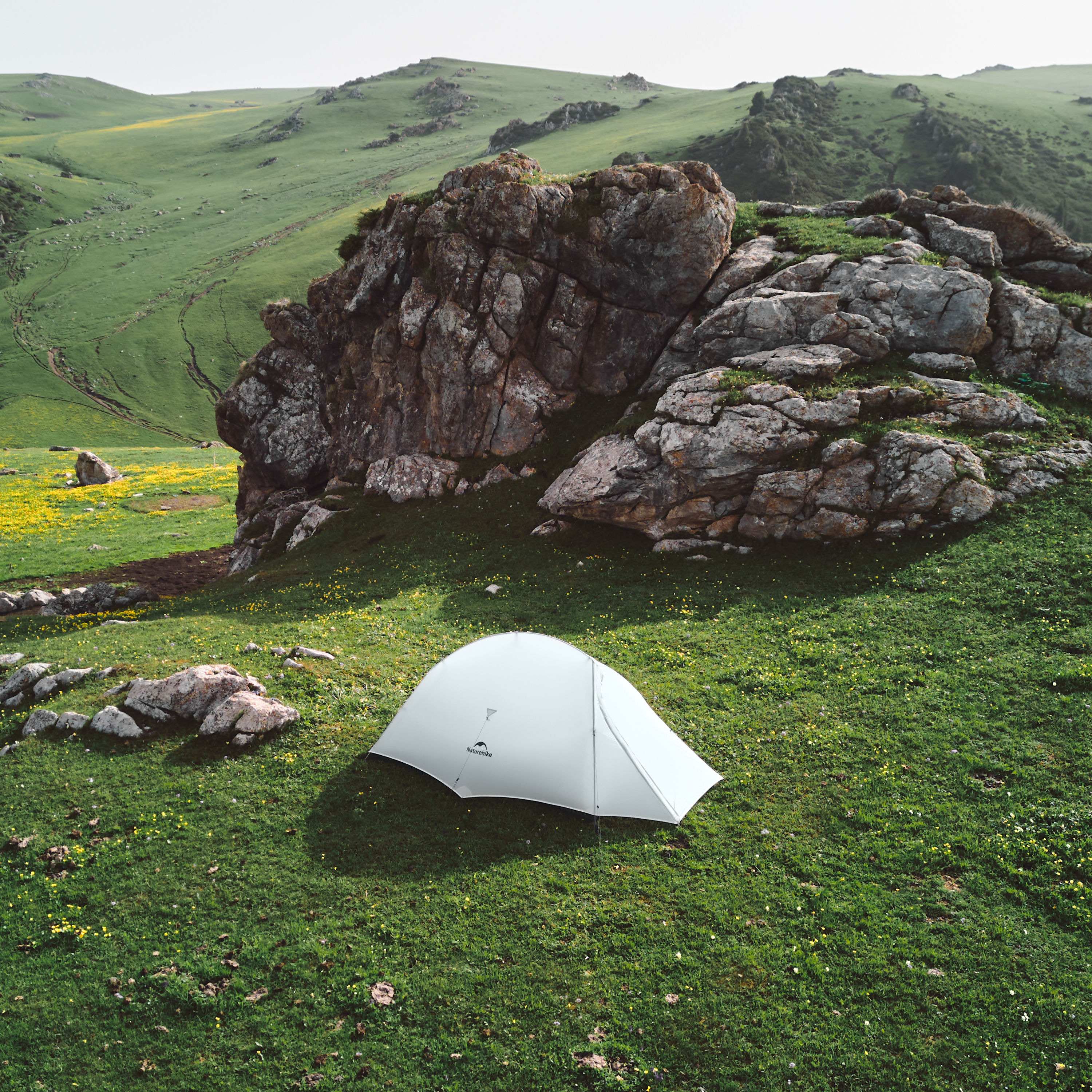 Naturehike ultraľahký stan Cloud Up1 séria Pro 15D 1232g - šedý